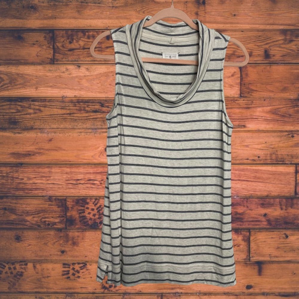 5 for $25🔥Lou & Grey Striped Cowl Neck Sleeveless Top Medium